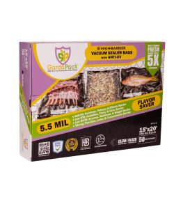 GardaPack® High-Barrier 15″ x 20″ Clear-Black 5.5 Mil Vacuum Seal Bags (50 Count)