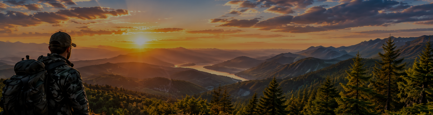 Mountain sunset background